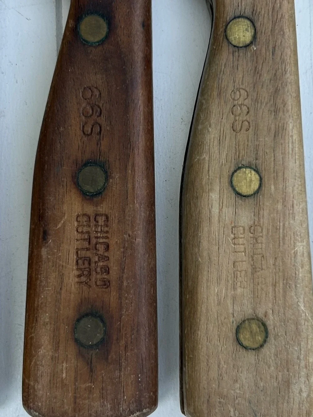 Vintage Chicago Cutlery Wood Handle Knife 66S Sharpener Lot Of Five